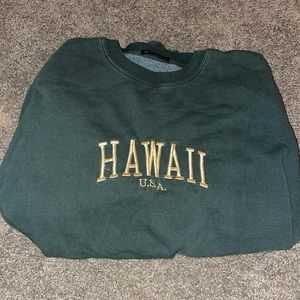 Brandy Melville Hawaii Green Sweatshirt